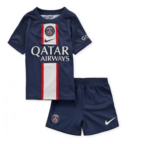Paris Saint-Germain babykläder Hemmatröja barn 2022-23 Korta ärmar (+ Korta byxor)